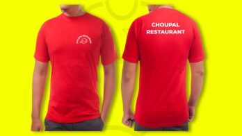 Round Neck Restaurant T-shirt (Red)