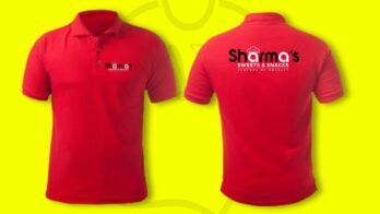 Restaurant Collar T-shirt (Red)