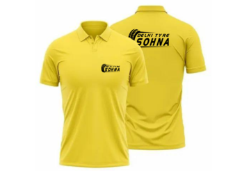 Shop Collar T-Shirt (Yellow)